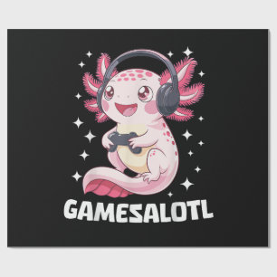Papel De Regalo Gamesalotl Axolotl Gaming