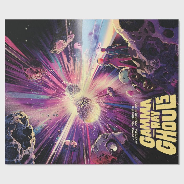 Papel De Regalo Gamma Ray Burst Pulsars Kilonova Colisión cósmica (Superficie plana)