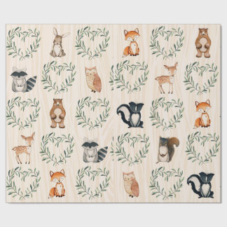Papel De Regalo Ganadería Woodland Baby Forest