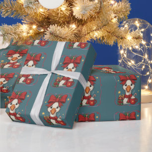 Papel De Regalo Gansos de Navidad divertidos patos familiares ador