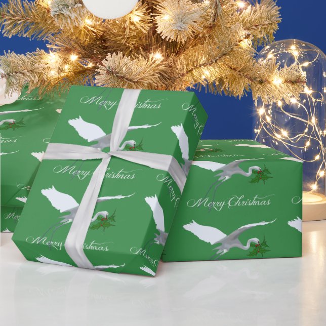Papel De Regalo Garceta - ave  (Vacaciones)