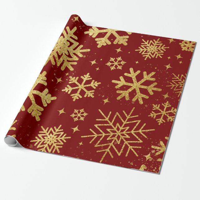 Papel de regalo Garnet Goldflakes (Desenrollado)