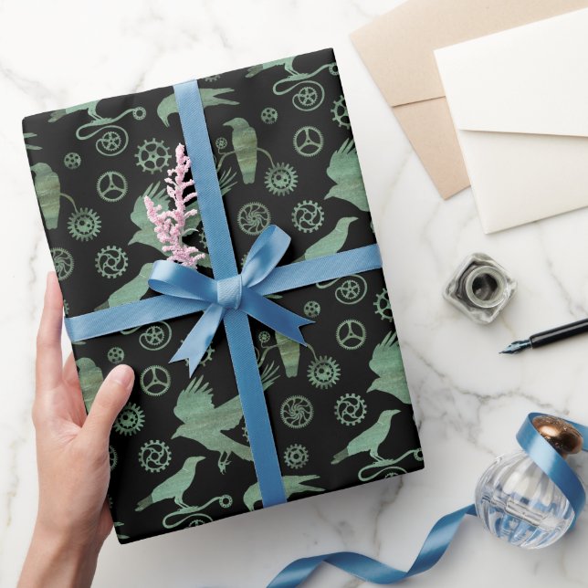 Papel De Regalo Gases de bronce de Verdigris de Steampunk (Regalar)