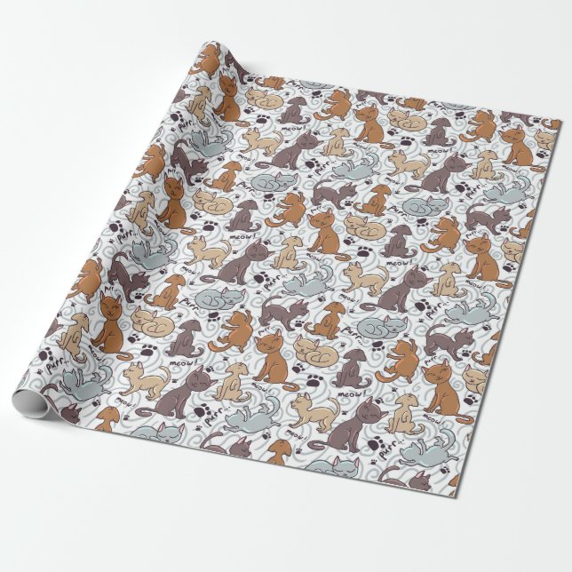 Papel De Regalo Gatito (Desenrollado)