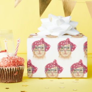 Papel De Regalo gatito con gafas