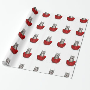 Papel De Regalo Gatito en cuenco