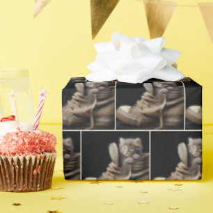 Papel De Regalo Gatito En La Vieja Maleante