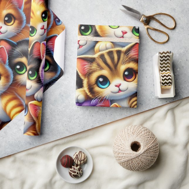 Papel De Regalo Gatitos (Artesanía)