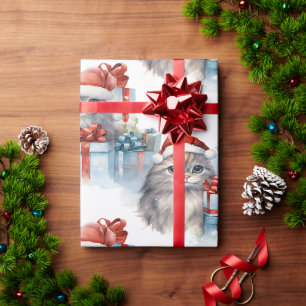 Papel De Regalo Gatitos asomando de la envoltura de regalo