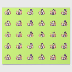 Papel De Regalo Gatitos Coloridos Pixelados