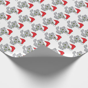 Papel De Regalo Gatitos con sombreros de Santa