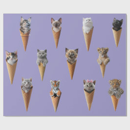 Papel De Regalo Gatitos en Conos