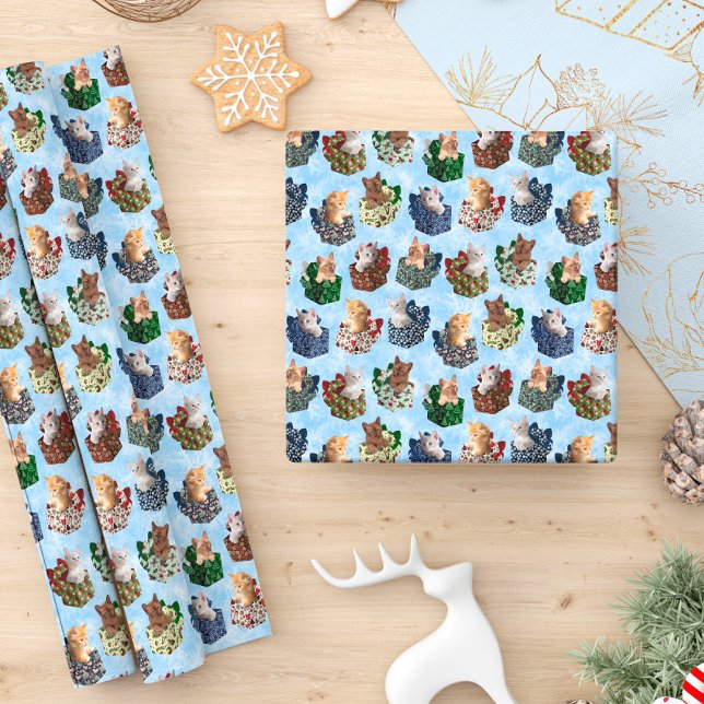 Papel De Regalo Gatitos Navidades en cajas de vacaciones (Subido por el creador)