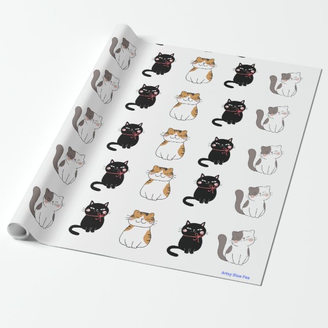 Papel De Regalo Gato (Desenrollado)