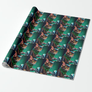 Papel De Regalo Gato Bengal conduciendo bicicleta Día de San Patri
