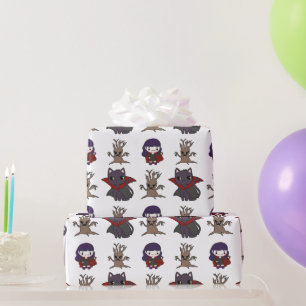 Papel De Regalo Gato de bruja pequeña linda y regalo de Halloween