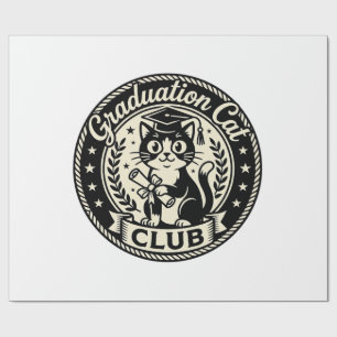 Papel De Regalo Gato de graduación Gato divertido Gráfico - Gato d