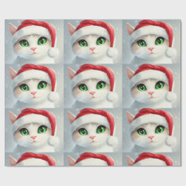 Papel De Regalo Gato de Navidad 