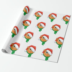 Papel De Regalo Gato de Navidad