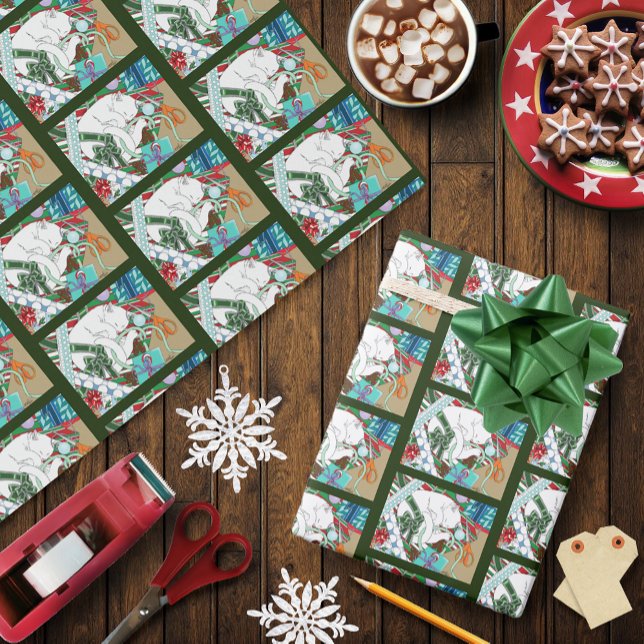 Papel De Regalo Gato de Navidades blancos (Subido por el creador)