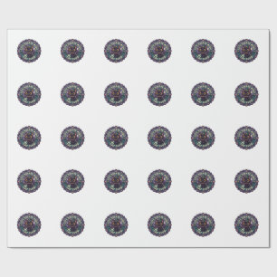 Papel De Regalo Gato de película de terror lindo Diseño de camiset