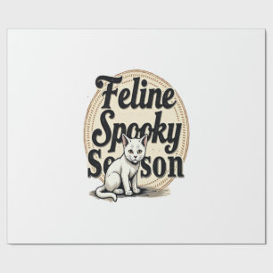 Papel De Regalo Gato de temporada espeluznante felino