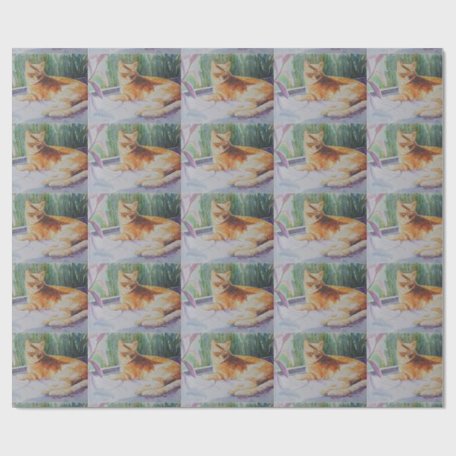 Papel De Regalo Gato del gatito en ventana (Superficie plana)