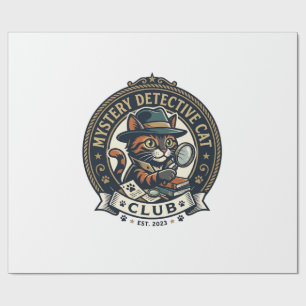 Papel De Regalo Gato Detective Misterioso Gato Camiseta Gráfica Ar