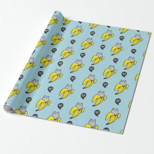 Papel De Regalo Gato en banana