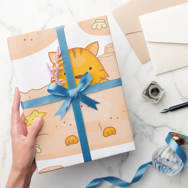 Papel De Regalo Gato En La Arena (Subido por el creador)
