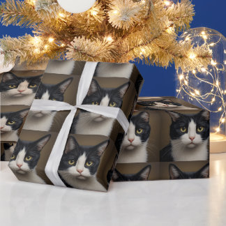 Papel De Regalo gato esmoquin