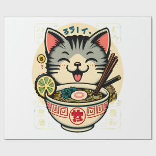Papel De Regalo Gato Fideo Anime Japonés ga Kawaii Cat