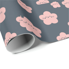 Papel De Regalo Gato Flor Rosa | Gato de cara linda | Amante de ga