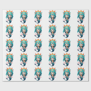 Papel De Regalo Gato Gatito Sirena Cute Thunder_Cove