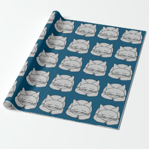 Papel De Regalo Gato gris durmiente