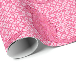 Papel De Regalo Gato japonés - Batik rosa de fucsia