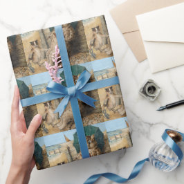 Papel De Regalo Gato leyendo un libro de Louis Wain