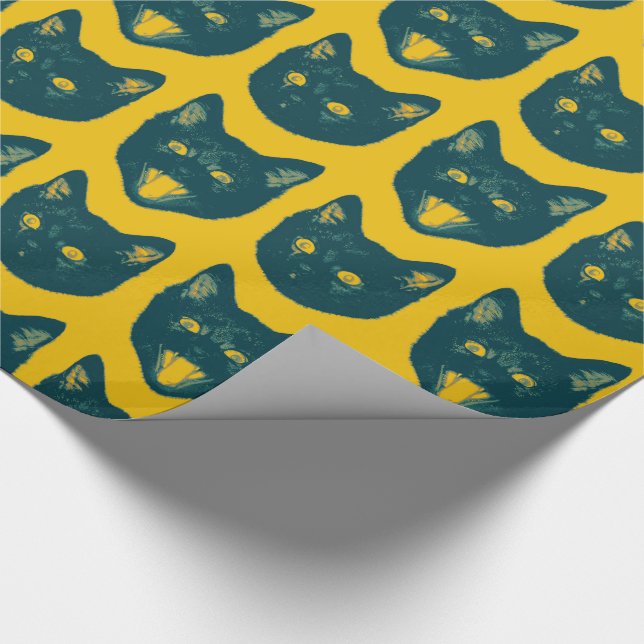 Papel De Regalo Gato negro (Esquina)