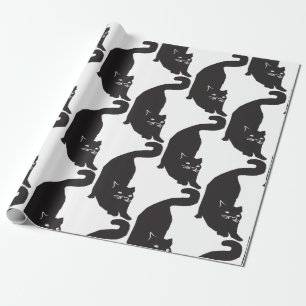 Papel De Regalo Gato negro