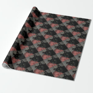 Papel De Regalo Gato negro de Halloween