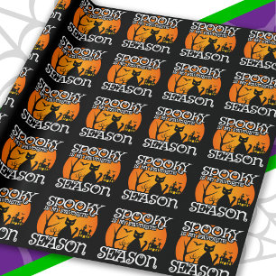Papel De Regalo Gato Negro Embrujado Temporada Espeluznante Feliz