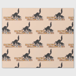 Papel De Regalo Gato negro Halloween 
