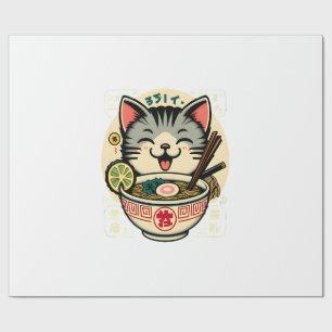 Papel De Regalo Gato Noodle Anime Japonés ga Kawaii Cat