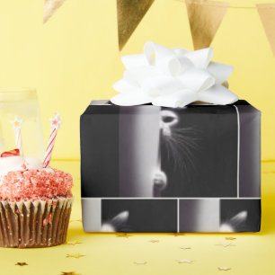 Papel De Regalo Gato oculto en las sombras