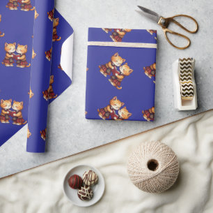 Papel De Regalo Gato Poetófilo Escocés
