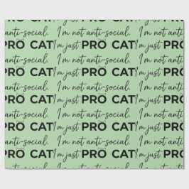 Papel De Regalo Gato Pro Divertido Introvertido Antisocial