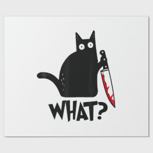 Papel De Regalo Gato Qué_ Gracioso Gato Negro