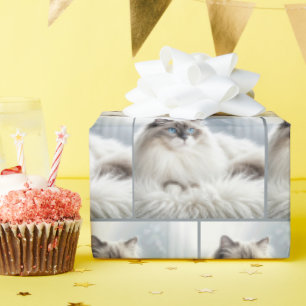 Papel De Regalo Gato Ragdoll en una alfombra de piel