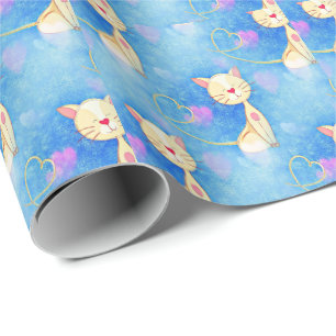 Papel De Regalo Gato soñador