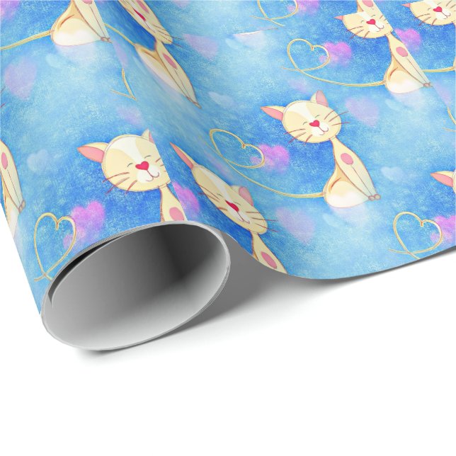 Papel De Regalo Gato soñador (Esquina del rollo)